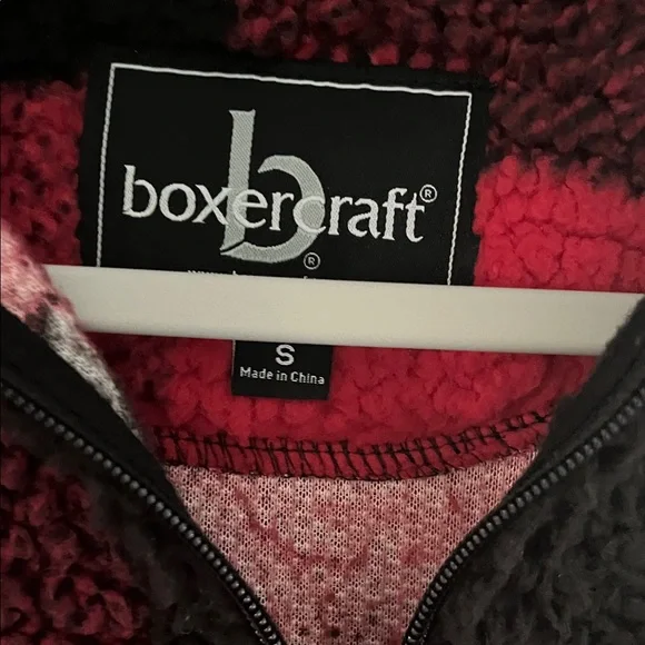 Boxercraft Red and Black Plaid Sherpa Hoodie - Picture 2 of 5